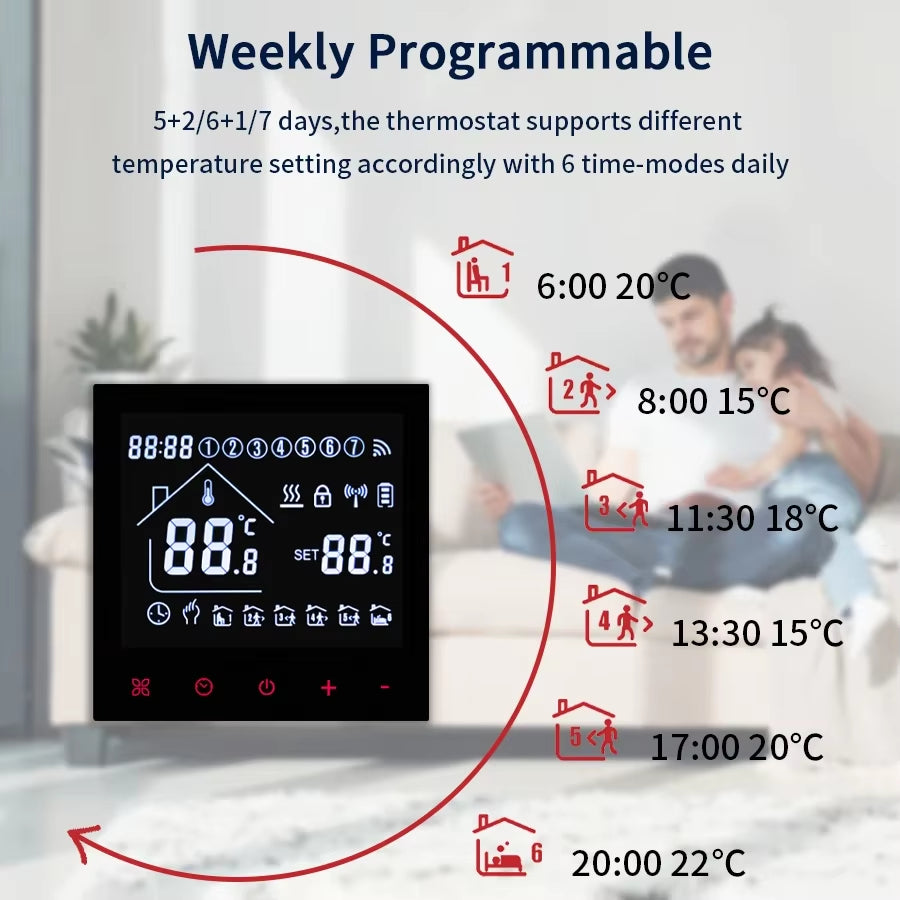 WiFi Smart Thermostat for Heating, Tuya & Alexa Compatible