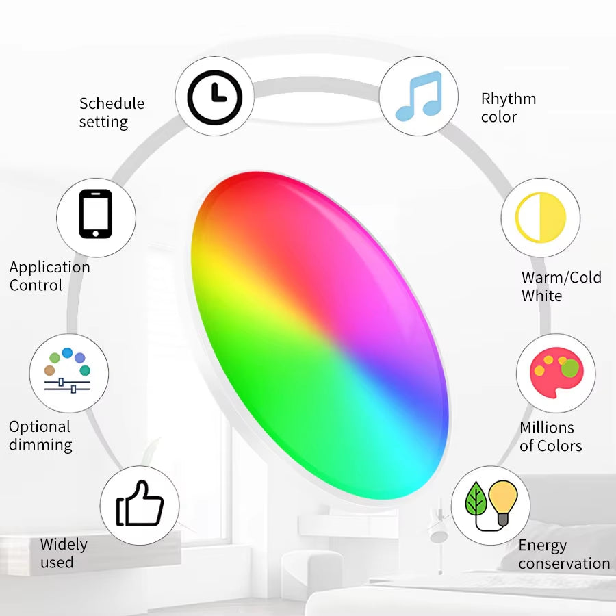 Tuya Smart 24W WiFi Ceiling Light RGB, Alexa & Google Control