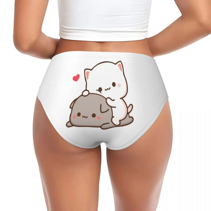 Custom Women’s Mochi Cat Peach & Goma Panties – Cute & Comfortable Briefs