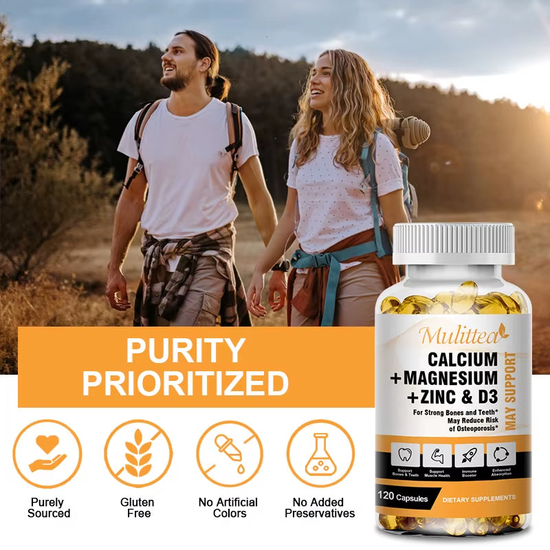 Calcium Magnesium Zinc with Vitamin D3 for Bone & Nerve Health