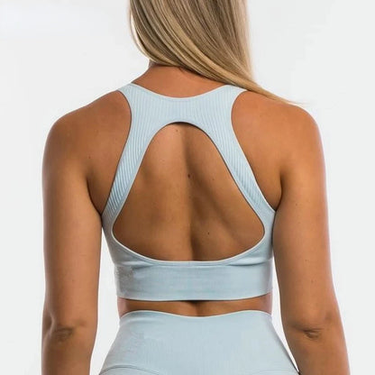 Pericic Seamless Top Backless Bra Without Bones Female Underwear Women Cropped Tank Top Jogging Bra Women Crop Top Sportwear
