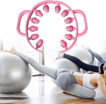12-Wheel Handheld Leg Massager – Muscle Roller Tool