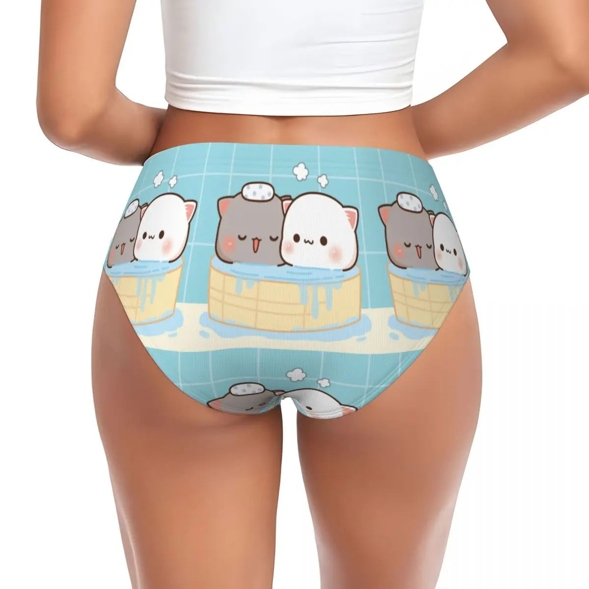Custom Women’s Mochi Cat Peach & Goma Panties – Cute & Comfortable Briefs