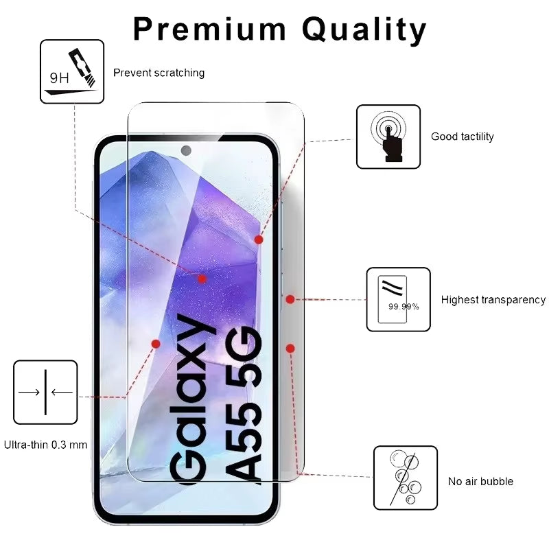 5PCS Tempered Glass for Galaxy A Series A55/A35/A14/A54