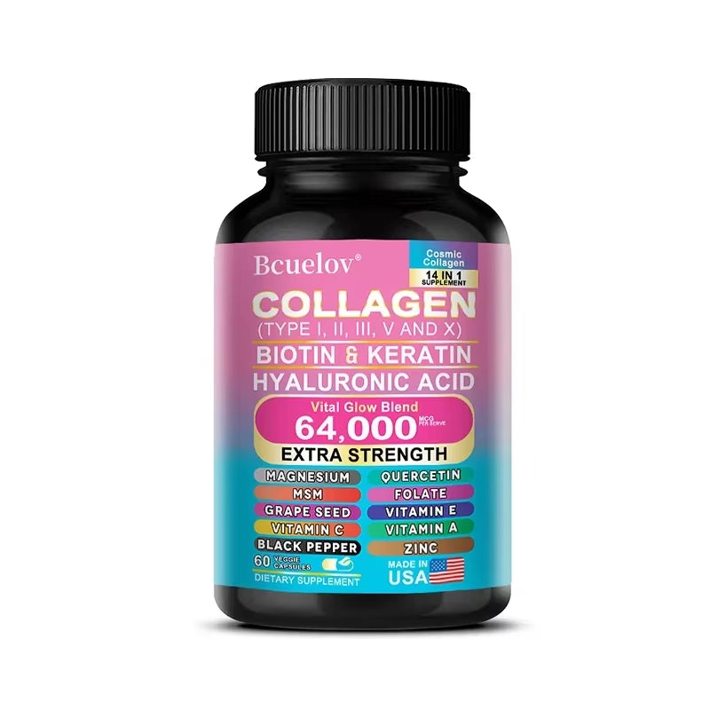 Collagen Capsules with Biotin & Keratin for Skin, Hair, and Nails