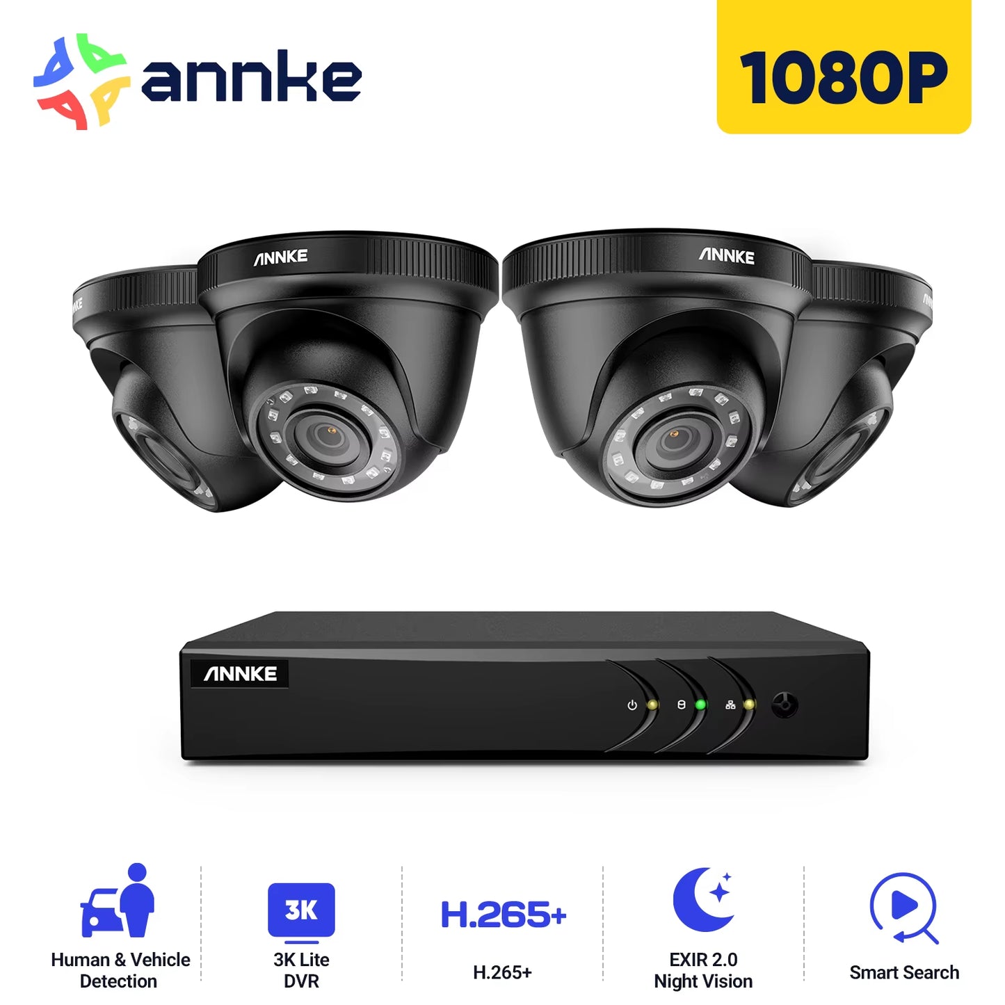 8CH 1080P FHD CCTV System with 5MP Recorder & Cameras
