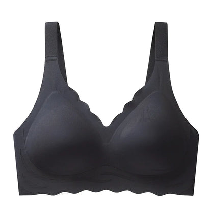 Traceless Plus Size Women Underwear No Steel Rings Gather Fixed Cup Prevent Sagging Soft Support Comfortable Thin Sports Bra