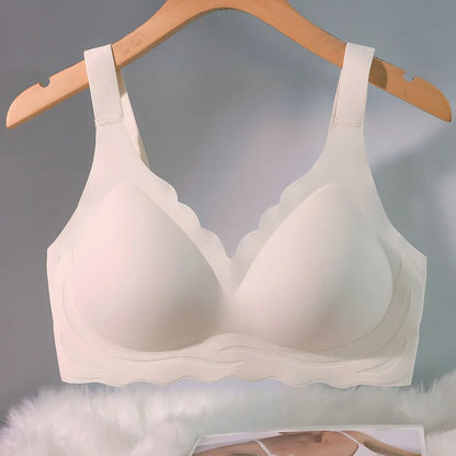 Traceless Plus Size Women Underwear No Steel Rings Gather Fixed Cup Prevent Sagging Soft Support Comfortable Thin Sports Bra