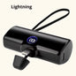 Portable Fast Charger with Built-In Cable for iPhone/Samsung