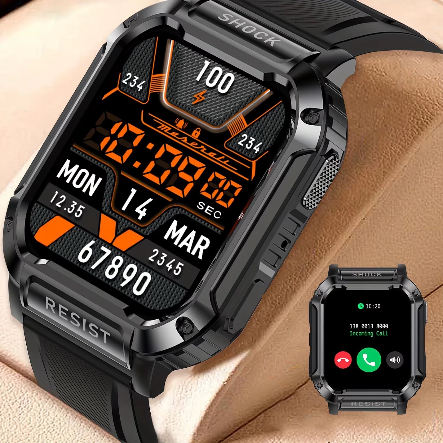 Smart Watch with Wireless Calling, Sport Modes & Custom Wallpaper