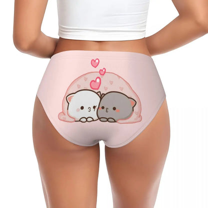 Custom Women’s Mochi Cat Peach & Goma Panties – Cute & Comfortable Briefs