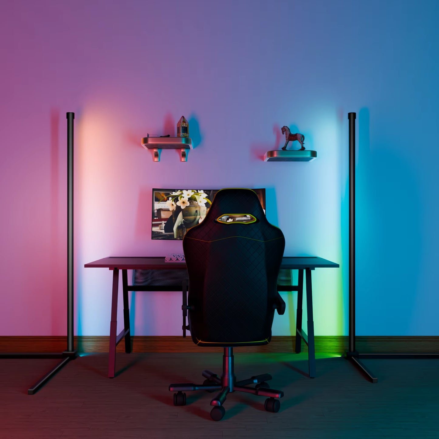 Smart RGB Floor Lamp with Music Sync & Remote Control