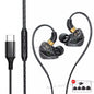 3.5mm Jack Type-C Wired Headphones HIFI Bass Earbuds