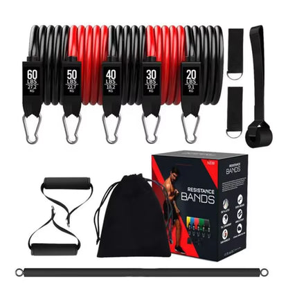 Portable Pilates Bar Kit with Resistance Bands - Home Fitness
