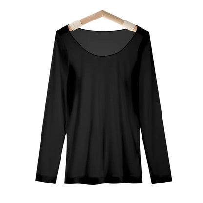 Ultra Thin Seamless Thermal Underwear Set Women First Layer Thermal Top Long Johns Fall Winter Thermo Clothing Ladies 2Pcs Suit
