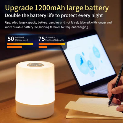 USB LED Touch Night Lamp with Remote, 3 Colors, Rechargeable