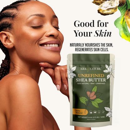 Organic Raw African Ivory Shea Butter - 8oz, Anti-Aging