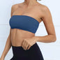 Strapless Sports Bra Women Padded Tube Tops Breathable Wrapped Chest Underwear Yoga Bra