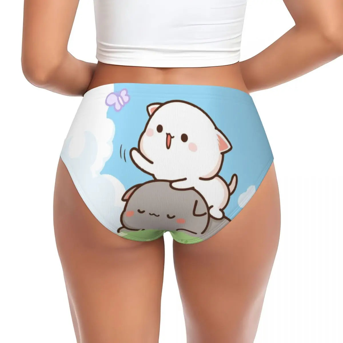 Custom Women’s Mochi Cat Peach & Goma Panties – Cute & Comfortable Briefs