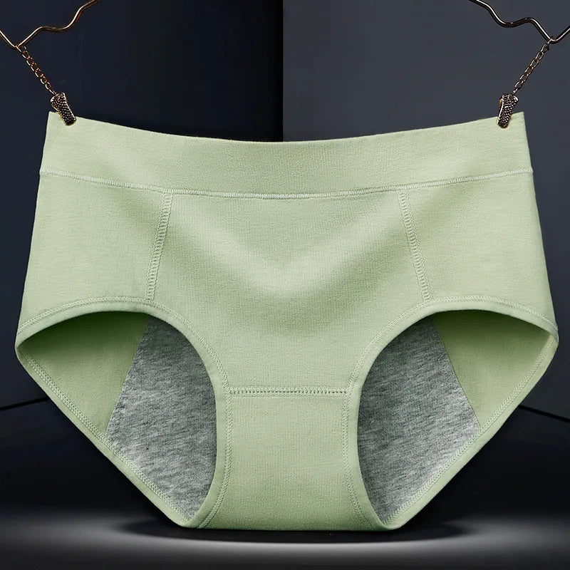 Women's Cotton Menstrual Underwear – Breathable Mid-Rise Period Panties for Comfort & Protection
