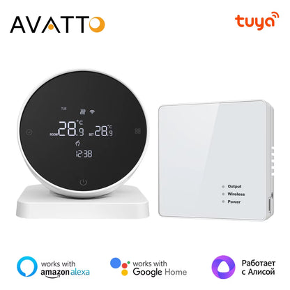 Tuya WiFi Smart Thermostat with RF Receiver for Boilers