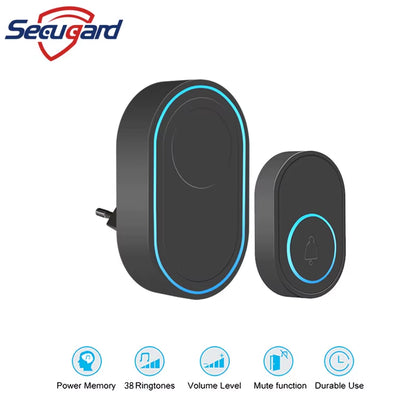 Wireless Outdoor Doorbell with Music Melody & Security Alarm