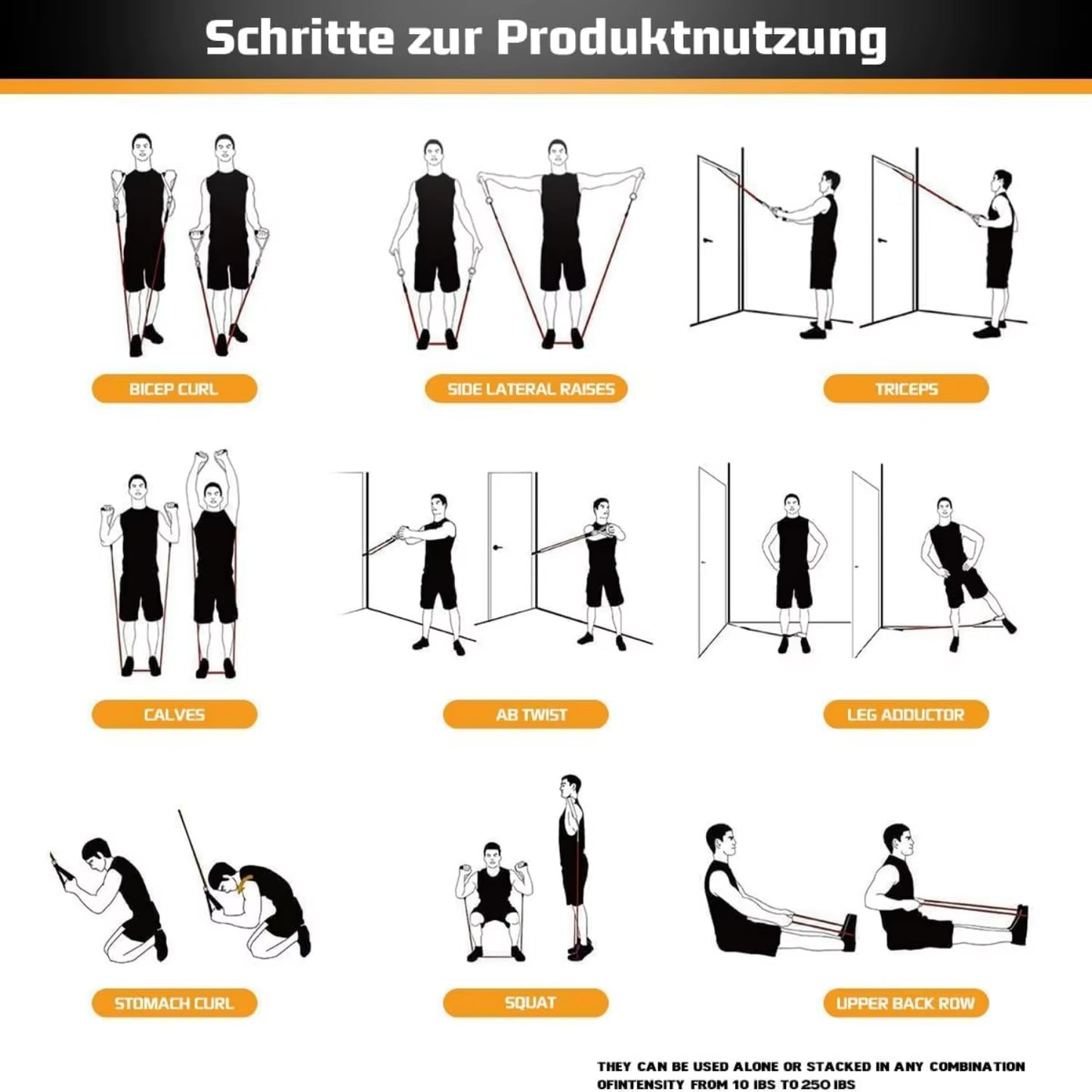Premium Resistance Bands Set for Full Body Strength Training