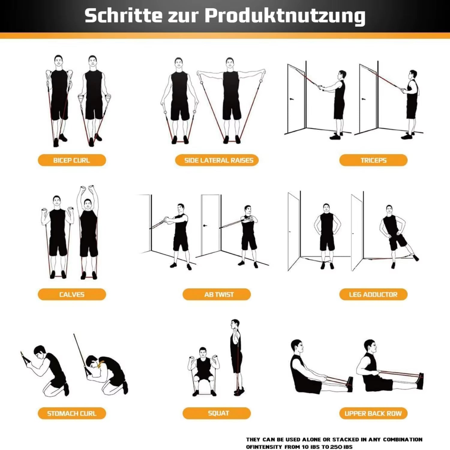 Premium Resistance Bands Set for Full Body Strength Training