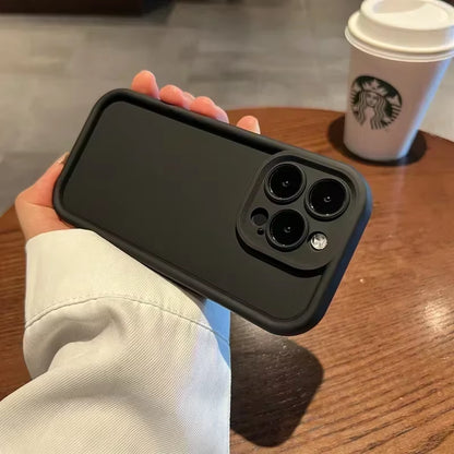 "Luxury Matte Silicone iPhone Case Shockproof Bumper Cover"