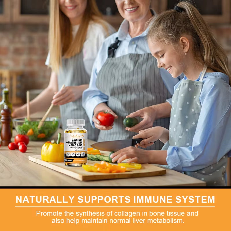 Calcium Magnesium Zinc with Vitamin D3 for Bone & Nerve Health