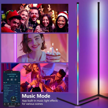 Smart RGB Floor Lamp with Music Sync & Remote Control