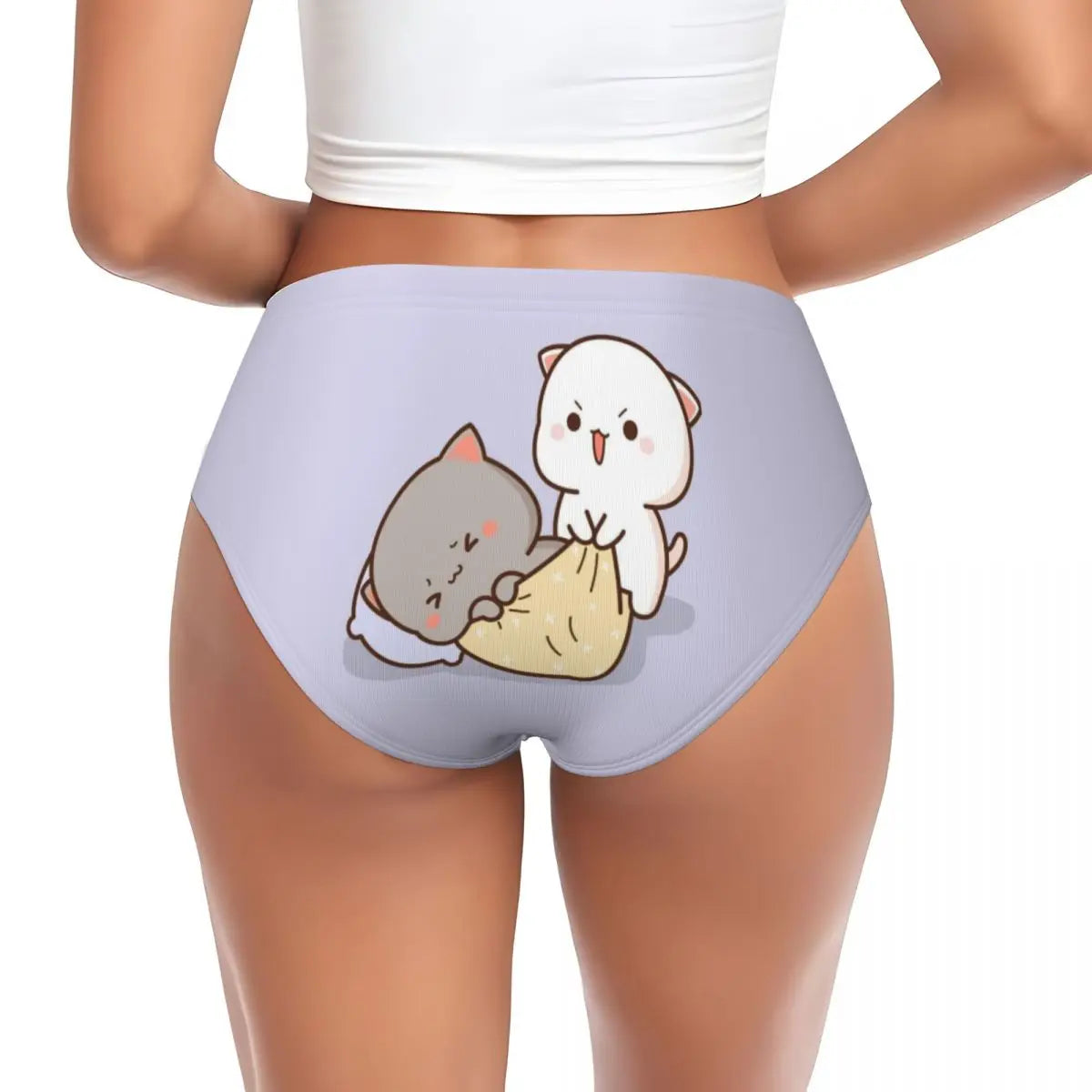 Custom Women’s Mochi Cat Peach & Goma Panties – Cute & Comfortable Briefs