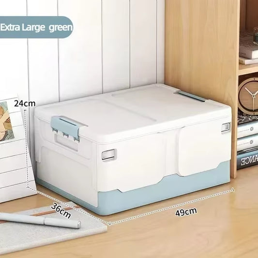 "Foldable Extra Large Storage Box with Lid for Books & Toys"