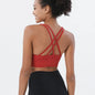 New Cross Back Nylon Yoga Top Women Sports Bra Quick Dry Workout Fitness Bra For Women Gym Running Breathable Underwear 25 Color