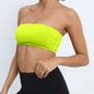 Strapless Sports Bra Women Padded Tube Tops Breathable Wrapped Chest Underwear Yoga Bra