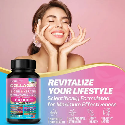Collagen Capsules with Biotin & Keratin for Skin, Hair, and Nails