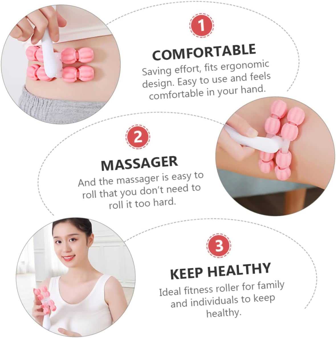 Handheld Body Massage Roller – Muscle Relaxation Tool