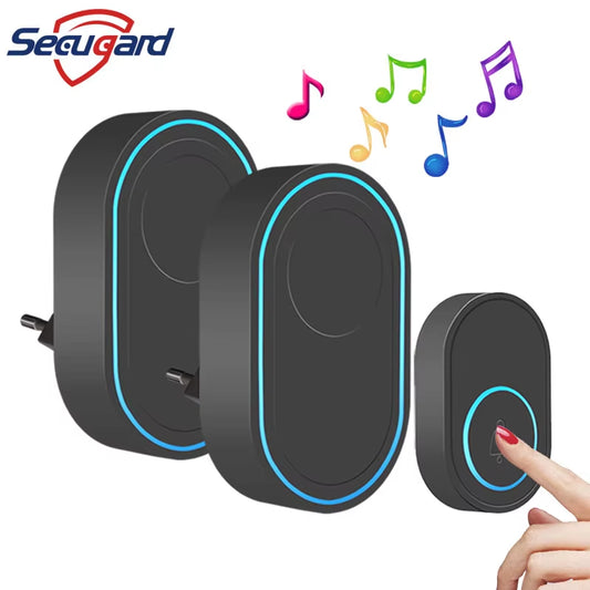 Wireless Outdoor Doorbell with Music Melody & Security Alarm