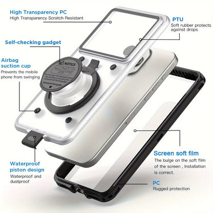 "Shockproof Waterproof Phone Case 6.9'' with Stand & Protection"