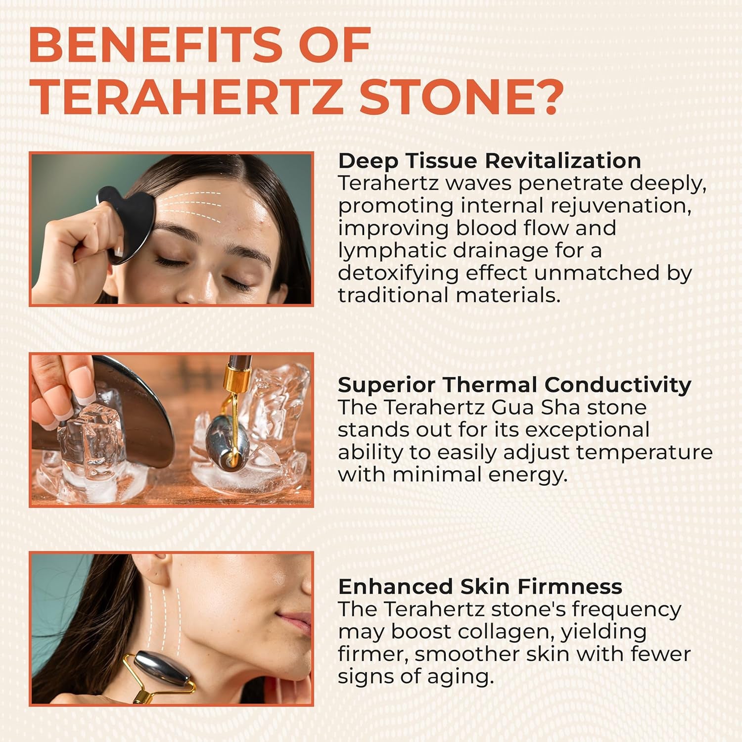 Terahertz Gua Sha & Face Roller – Puffiness, Wrinkles, Relaxation