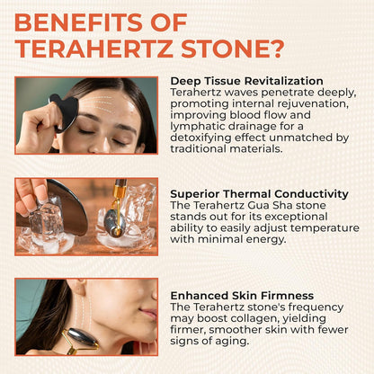 Terahertz Gua Sha & Face Roller – Puffiness, Wrinkles, Relaxation