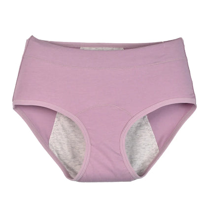 Women's Cotton Menstrual Underwear – Leakproof Medium-Waist Period Panties, Plus Sizes XL-6XL