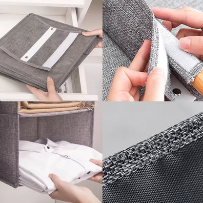 "Collapsible Wardrobe Hanging Storage Bag with Shelves"