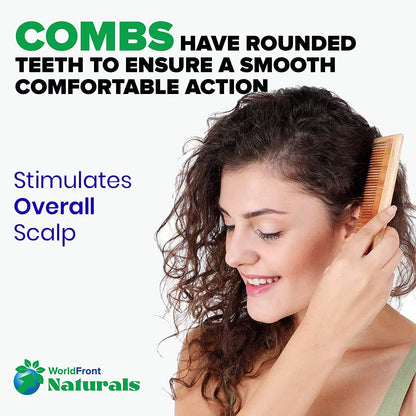 Naturals Natural Large Bamboo Wooden Hair Comb - Eco-Friendly
