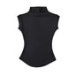 Women Summer Sexy Turtleneck Sleeveless T-Shirts Tops Solid Slim Fit Pullovers Causal Tees Shirts Female Streetwear Basics Tees