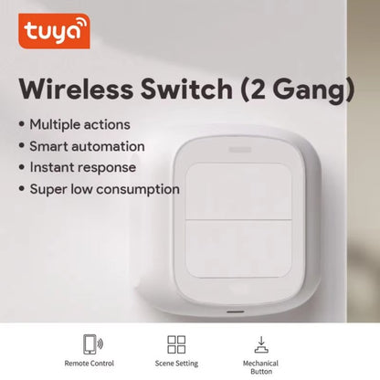 Tuya WiFi/ZigBee Wireless 4/6 Scene Switch Push Button Controller 2 Gang Battery Powered Automation Scenario Smart Life