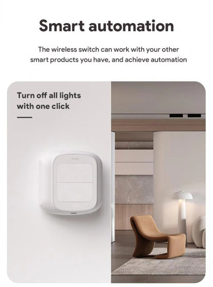 Tuya WiFi/ZigBee Wireless 4/6 Scene Switch Push Button Controller 2 Gang Battery Powered Automation Scenario Smart Life
